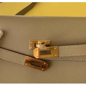 Hermes Kelly Classique To Go Wallet In Tourterelle Epsom Calfskin