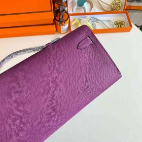 Hermes Kelly Cut Handmade Bag in Anemone Epsom Calfskin