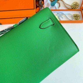 Hermes Kelly Cut Handmade Bag in Bambou Epsom Calfskin