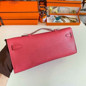 Hermes Kelly Cut Handmade Bag in Rose Lipstick Epsom Calfskin