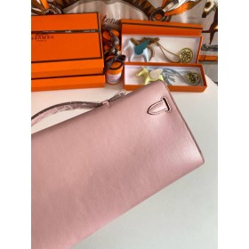 Hermes Kelly Cut Handmade Bag in Rose Sakura Swift Leather
