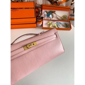 Hermes Kelly Cut Handmade Bag in Rose Sakura Swift Leather