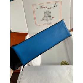 Hermes Kelly Danse II Bag In Blue Hydra Evercolor Calfskin
