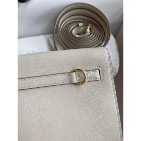 Hermes Kelly Danse II Bag In Craie Evercolor Calfskin