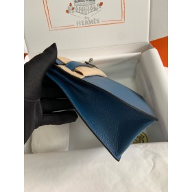 Hermes Kelly Danse II Bag In Deep Blue Evercolor Calfskin