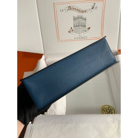 Hermes Kelly Danse II Bag In Deep Blue Evercolor Calfskin