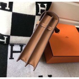 Hermes Kelly Depeche 38 Briefcase In Brown Calfskin
