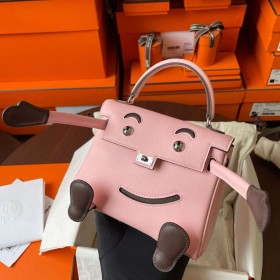 Hermes Kelly Doll Quelle Idole Bag in Rose Sakura Swift Calfskin