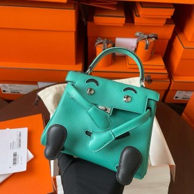 Hermes Kelly Doll Quelle Idole Bag in Vert Verone Swift Calfskin