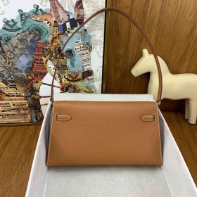 Hermes Kelly Elan Handmade Bag In Gold Epsom Leather