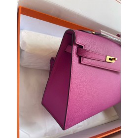 Hermes Kelly En Desordre 20 Handmade Bag in Magnolia Epsom Calfskin
