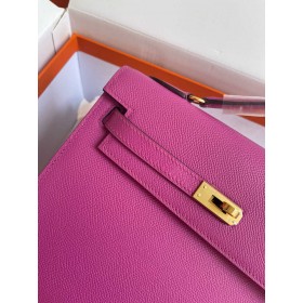 Hermes Kelly En Desordre 20 Handmade Bag in Magnolia Epsom Calfskin