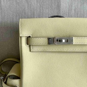 Hermes Kelly Jump Backpack in Jaune Milton Swift Calfskin