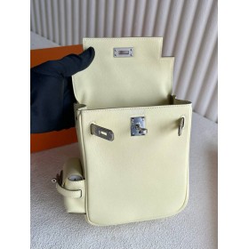 Hermes Kelly Jump Backpack in Jaune Milton Swift Calfskin