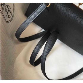 Hermes Kelly Mini II Bag In Black Epsom Leather GHW