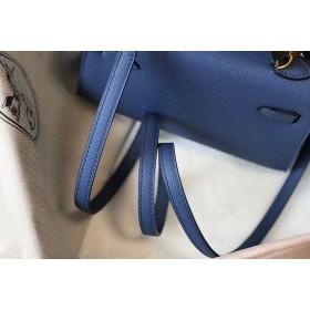 Hermes Kelly Mini II Bag In Blue Agate Epsom Leather GHW