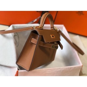 Hermes Kelly Mini II Bag In Gold Epsom Leather GHW