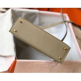 Hermes Kelly Mini II Bag In Gris Tourterelle Epsom Leather GHW