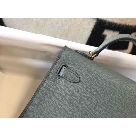 Hermes Kelly Mini II Bag In Vert Amande Epsom Leather GHW