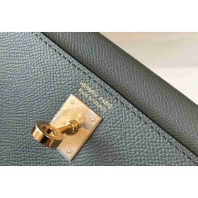 Hermes Kelly Mini II Bag In Vert Amande Epsom Leather GHW