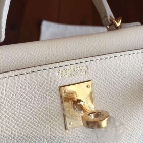 Hermes Kelly Mini II Handmade Bag In Beton Epsom Leather
