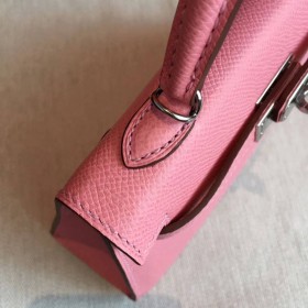 Hermes Kelly Mini II Handmade Bag In Rose Confetti Epsom Leather