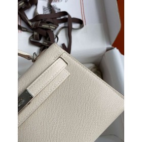 Hermes Kelly Mini II Sellier Handmade Bag In Craie Epsom Calfskin