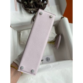 Hermes Kelly Mini II Sellier Handmade Bag in Mauve Pale Epsom Calfskin