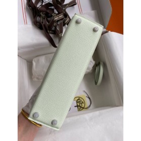 Hermes Kelly Mini II Sellier Handmade Bag in Vert Fizz Epsom Calfskin