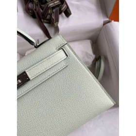 Hermes Kelly Mini II Sellier Handmade Bag in Vert Fizz Epsom Calfskin
