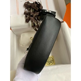 Hermes Kelly Moove Handmade Bag in Black Swift Calfskin