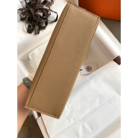 Hermes Kelly Pochette Handmade Bag In Biscuit Swift Calfskin