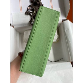 Hermes Kelly Pochette Handmade Bag in Vert Criquet Swift Calfskin