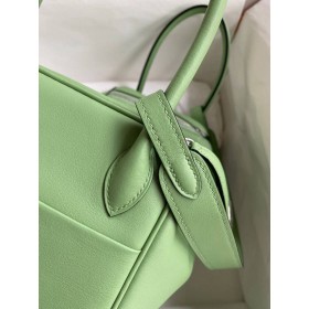 Hermes Lindy 26 Handmade Bag In Vert Criquet Swift Calfskin