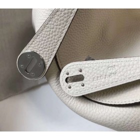 Hermes Lindy 26cm Bag In Beton Clemence Leather PHW