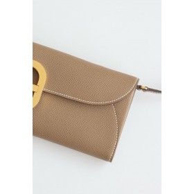 Hermes Maillon To Go Wallet in Taupe Epsom Calfskin