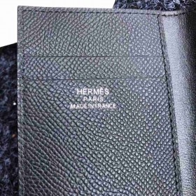 Hermes MC2 Euclide Card Holder In Black Epsom Leather
