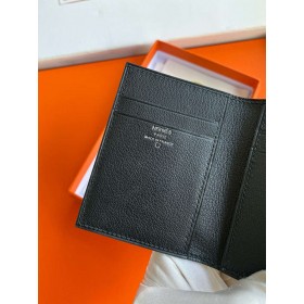 Hermes MC2 Euclide Card Holder in Black Matte Alligator Leather