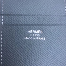 Hermes MC2 Euclide Card Holder In Blue Lin Epsom Leather
