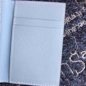 Hermes MC2 Euclide Card Holder In Blue Lin Epsom Leather