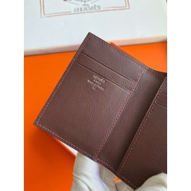 Hermes MC2 Euclide Card Holder in Bordeaux Shiny Alligator Leather