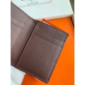 Hermes MC2 Euclide Card Holder in Bordeaux Shiny Alligator Leather