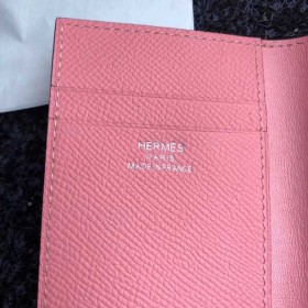 Hermes MC2 Euclide Card Holder In Pink Epsom Leather