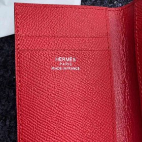 Hermes MC2 Euclide Card Holder In Red Epsom Leather