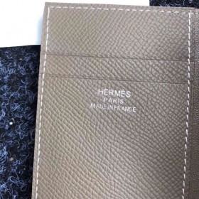 Hermes MC2 Euclide Card Holder In Taupe Epsom Leather