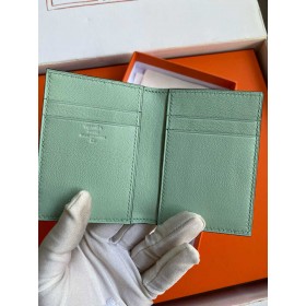 Hermes MC2 Euclide Card Holder in Vert Deau Matte Alligator Leather