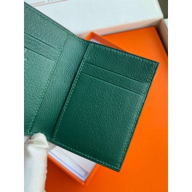 Hermes MC2 Euclide Card Holder in Vert Emeraud Shiny Alligator Leather