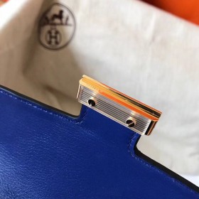 Hermes Constance 18 Handmade Bag In Blue Electric Epsom Leather