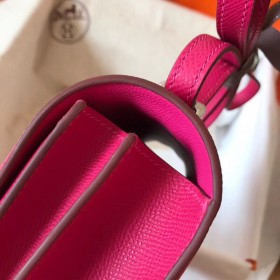 Hermes Constance 18 Handmade Bag In Rose Red Epsom Leather