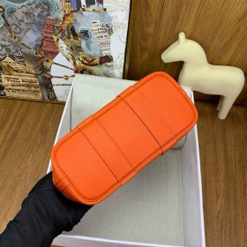 Hermes Neo Garden Party 23 Bag in Canvas and Orange Negonda Calfskin